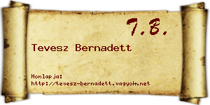 Tevesz Bernadett névjegykártya